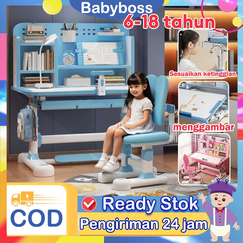 Meja Kursi Belajar Anak Meja Belajar Dan Kursi Meja Sekolah Set Meja Siswa Kursi Meja Les Serbaguna