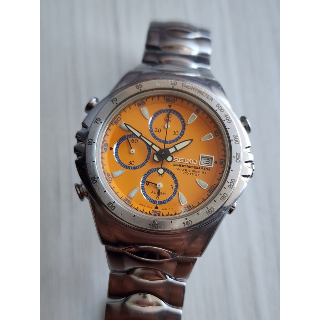 Seiko Macchina Sportiva Giugiaro Design 7T32-6J00 Orange Dial