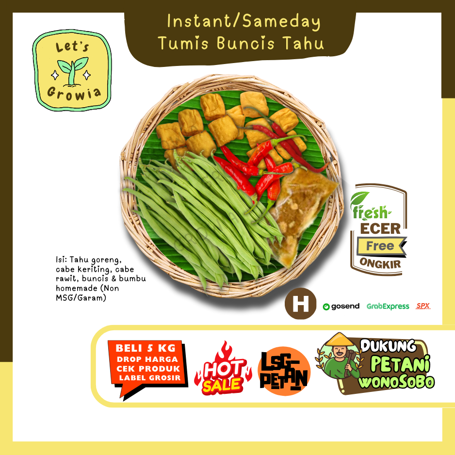 

Let's Growia || Tumis Buncis Tahu -- Hasil Petani Langsung Ecer (H)
