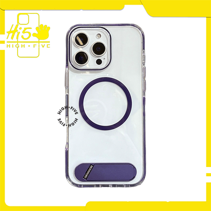 Hi5 Jenny Standing MagSafe + Kickstand | Hybrid Shockproof Case PURPLE for iPhone 11, iPhone 13, iPh