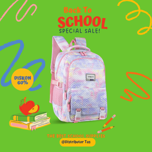 DOLPHIN - Tas Ransel Anak Sekolah Perempuan Goldies - Wonderfull l Tas Anak