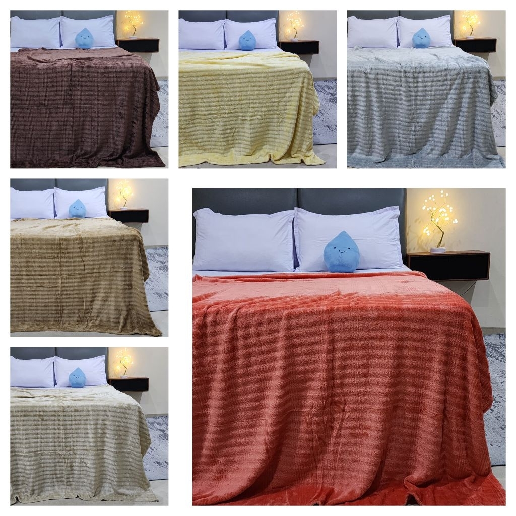 Selimut polos king rabbit thermal