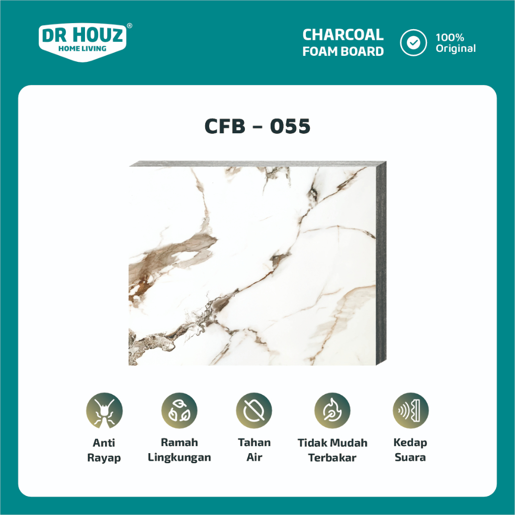 DR.HOUZ - Charcoal Foam Board - CFB 055 Marble (Wall Board)