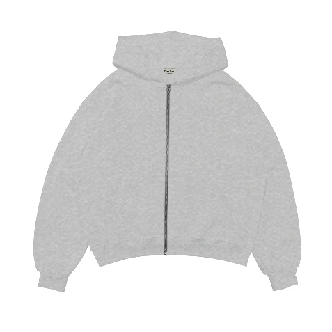 PERRYFOYE - Boxy Double Zipper  / Hoodie Boxy / Double Zipper Hoodie 300Gsm