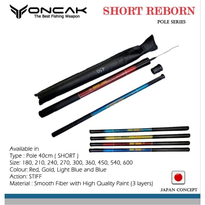Tegek Pancing Ruas Pendek Oncak SHORT REBORN 540