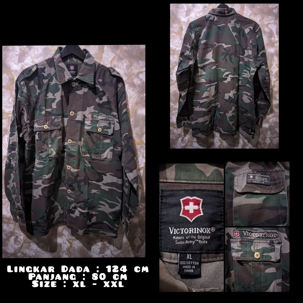 Jaket Parka Warna Camo Merk Victorinox Second Original.
