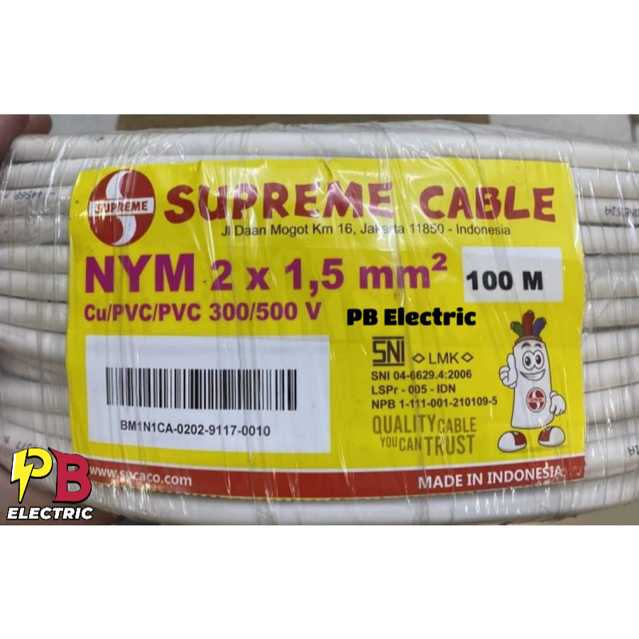 Kabel NYM 2 x 1.5 mm Merk Supreme / Kabel NYM 2 x 1,5 mm Supreme / Supreme NYM 2x1.5