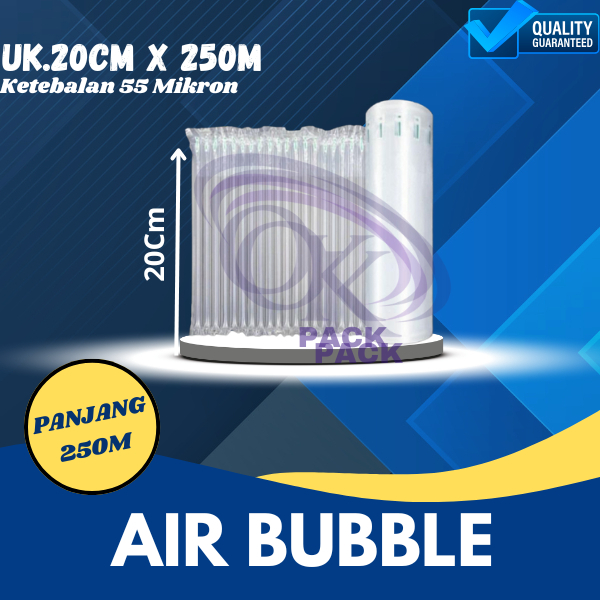 

INFLATABLE AIR BUBBLE 20cm X 250m Cushion Wrap Fo-Air / Bubble Wrap Angin Tebal Roll / Poly Air Bubble