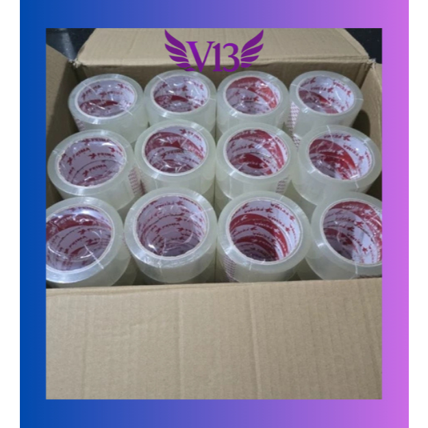 

V13SHOP Lakban Feima Bening & Coklat 45 mm x 90 yard (1 Dus isi 72 pcs)