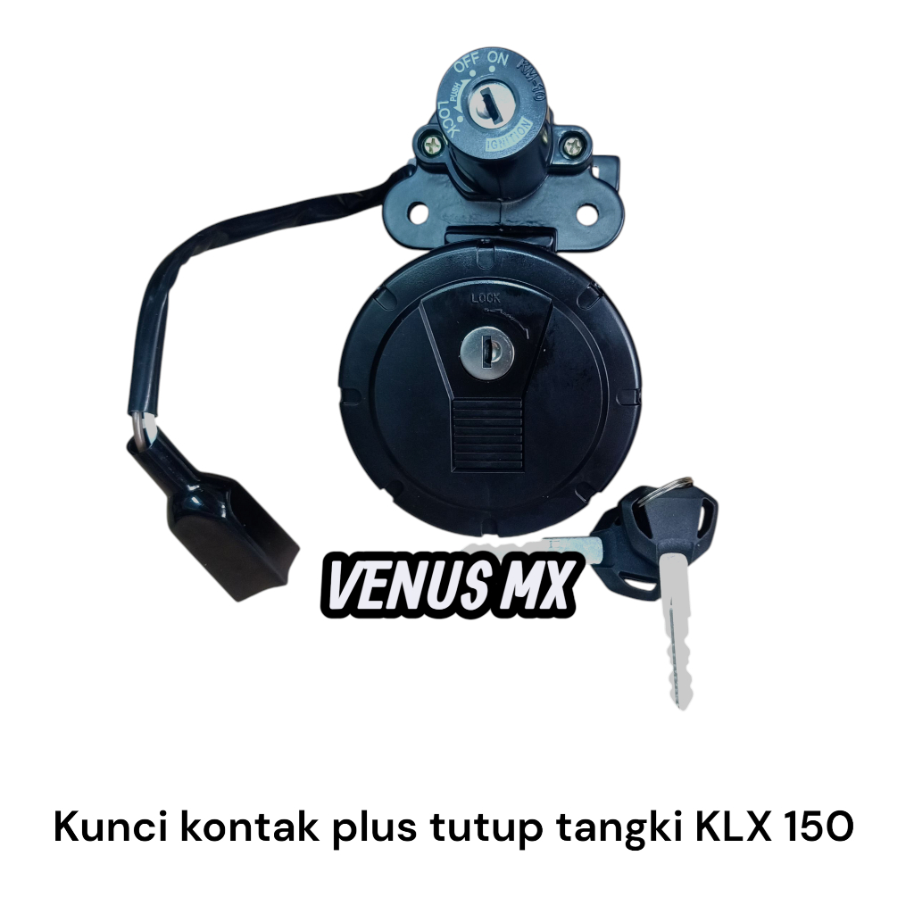 Set tutup tangki dan kunci kontak motor KLX 150 Fuel tank lock KLX 150