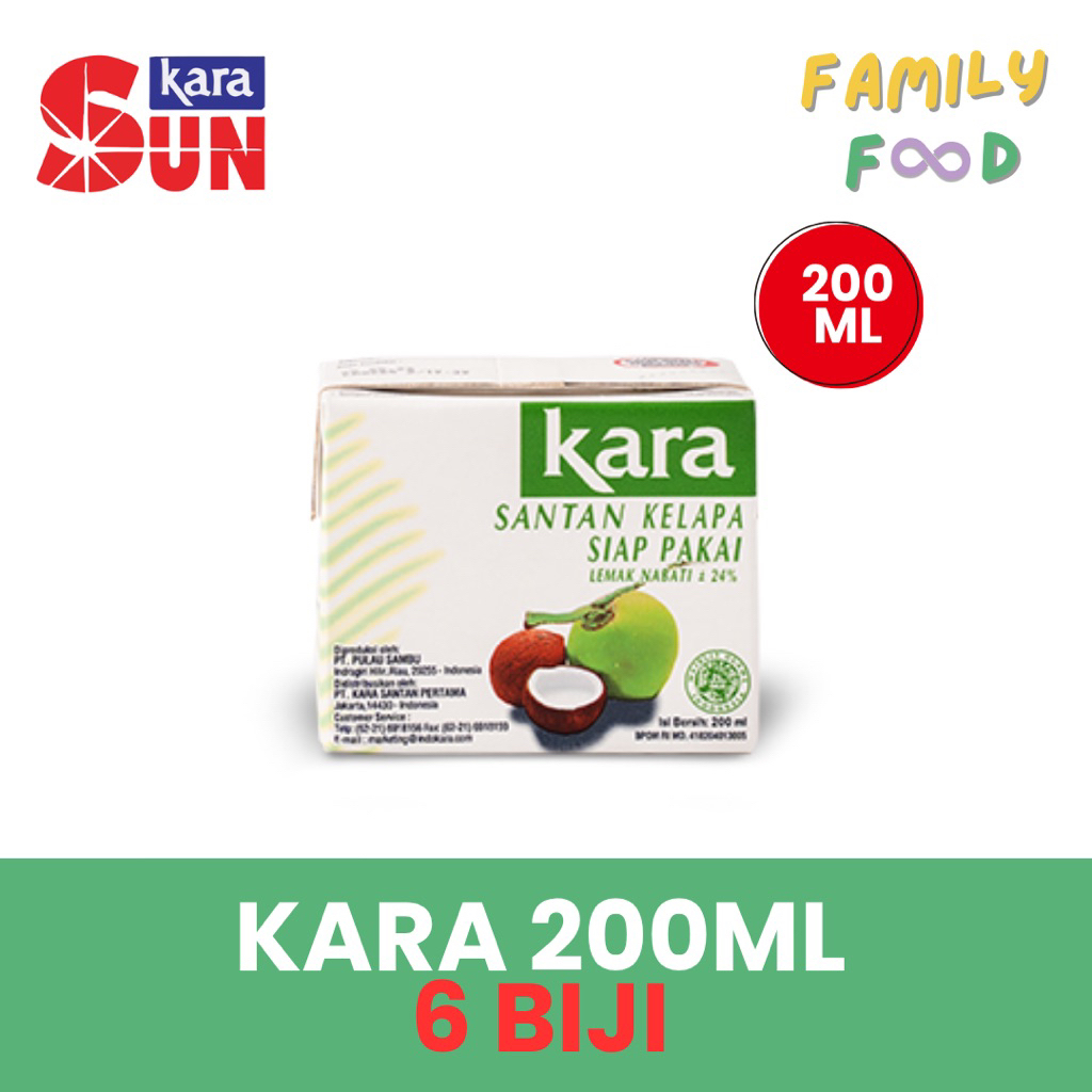 

Santan KARA 200ml - Paket 6 pcs - Santan Cair Praktis untuk Masak Harian