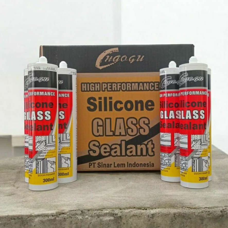 Lem Kaca 300ml Sealant Kaca Silikon / Sealant Anti Bocor / Lem Kaca Anti Bocor