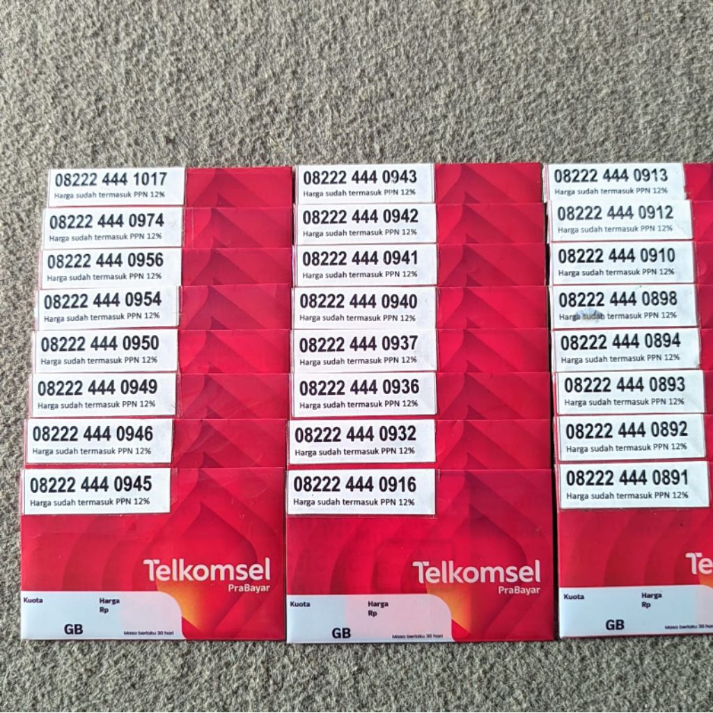 NOMOR CANTIK TELKOMSEL SERI DOUBLE TRIPLE 222 444