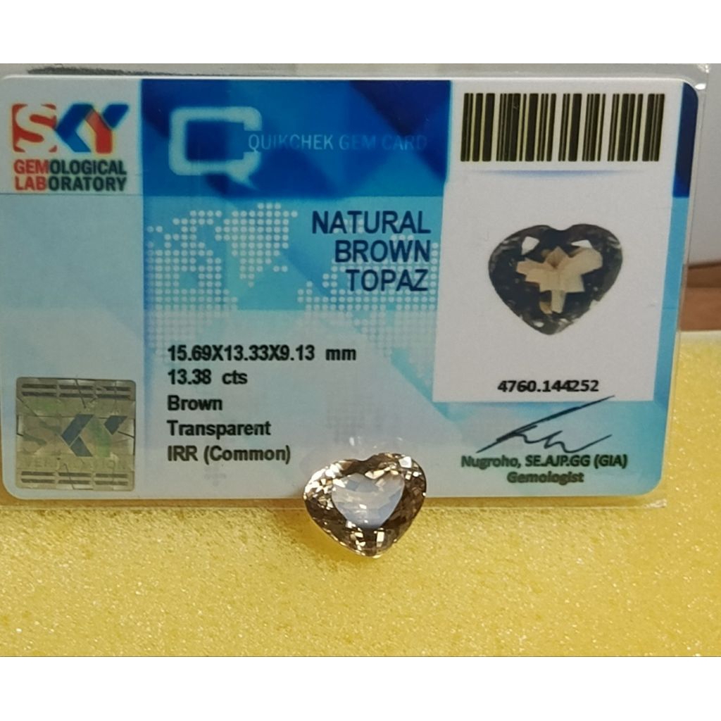 natural brown topaz kode bz03