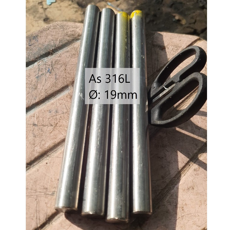 As ss 316L | Ø: 19mm (1,9cm) | diameter 19mm | as stainless steel | 316 | Anti karat stenlis | As st