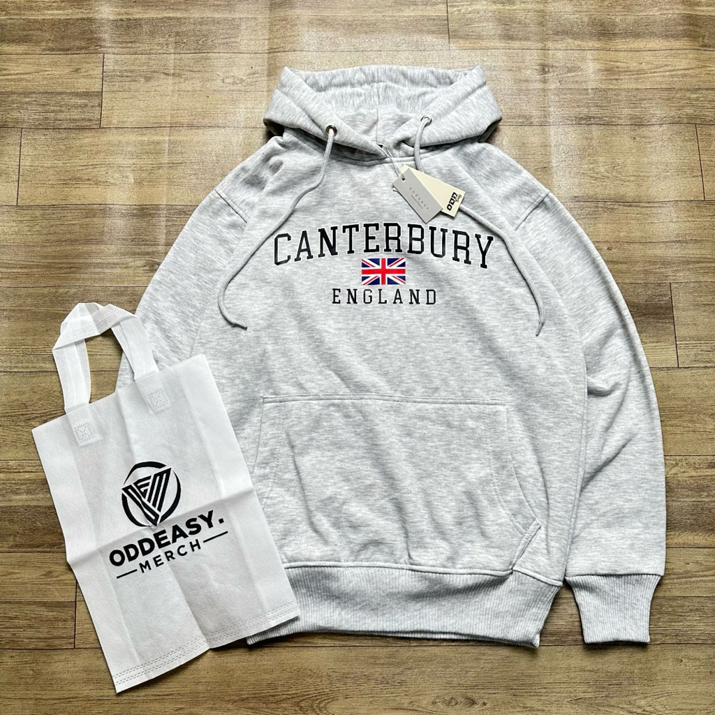 Hoodie Jaket CANTERBURY England Flag free bag Fleece Lembut Nyaman Sablon Sweater Tebal Pria Wanita 