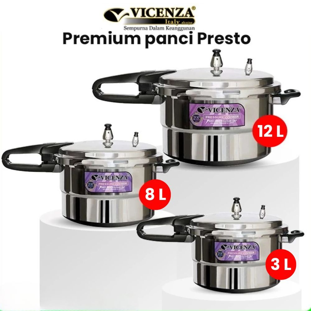 Presto Premium Vicenza V-328 Presto Kapasitas 12 Liter (28 Cm) Original Vicenza