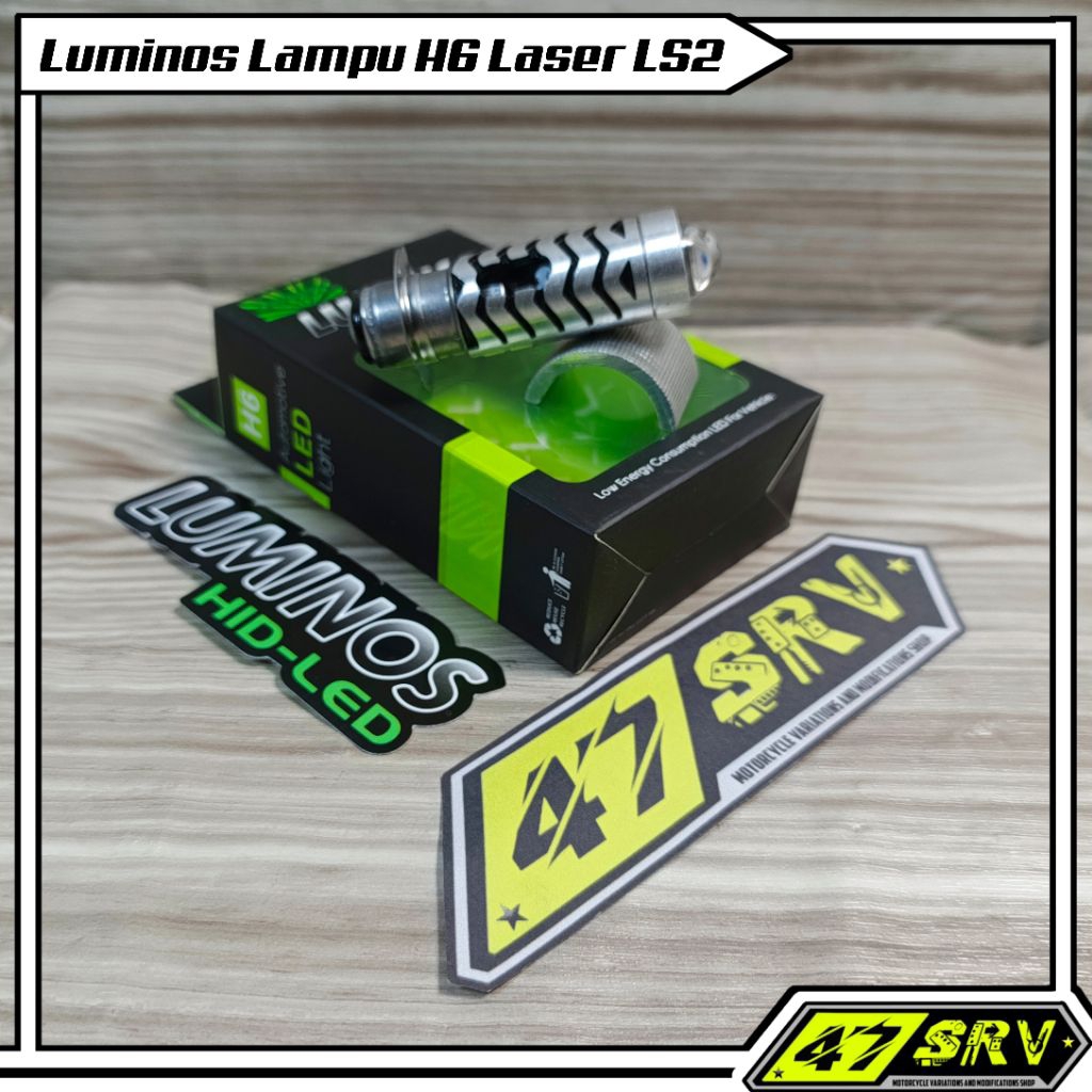 Luminos Lampu H6 Laser LS2 Original Senja Biru