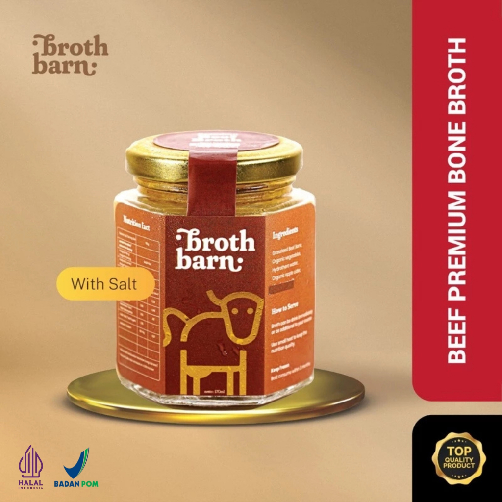 

Broth Barn - Premium Beef Bone Broth Saripati Kaldu Sapi (Salted) 170ml