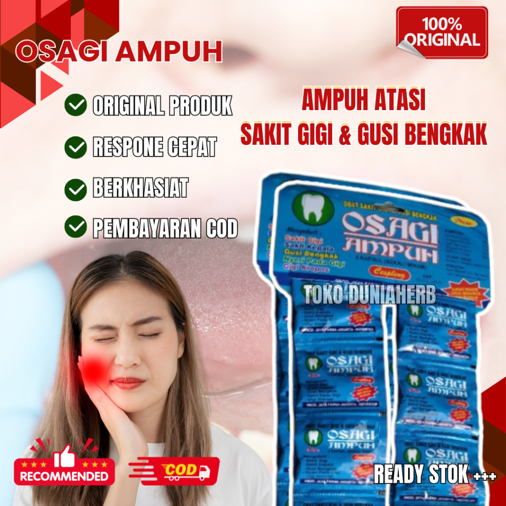 

Osagi Biru Muda Kapsul Sakit Gigi Gusi Bengkak Original