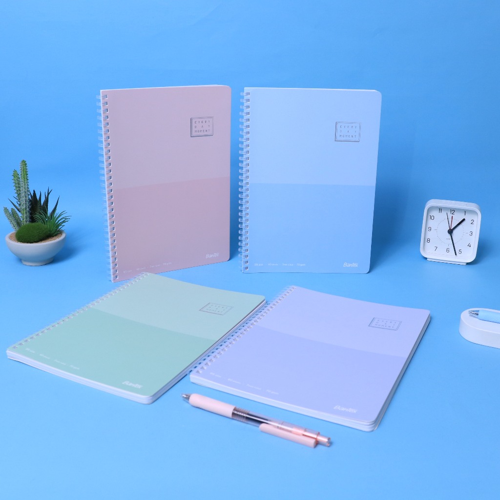 

[Stationery Home] Bantex Buku Tulis Spiral B5 60 Lembar 70 gsm Bergaris / Buku Catatan Sekolah Warna Pastel SPB560-003