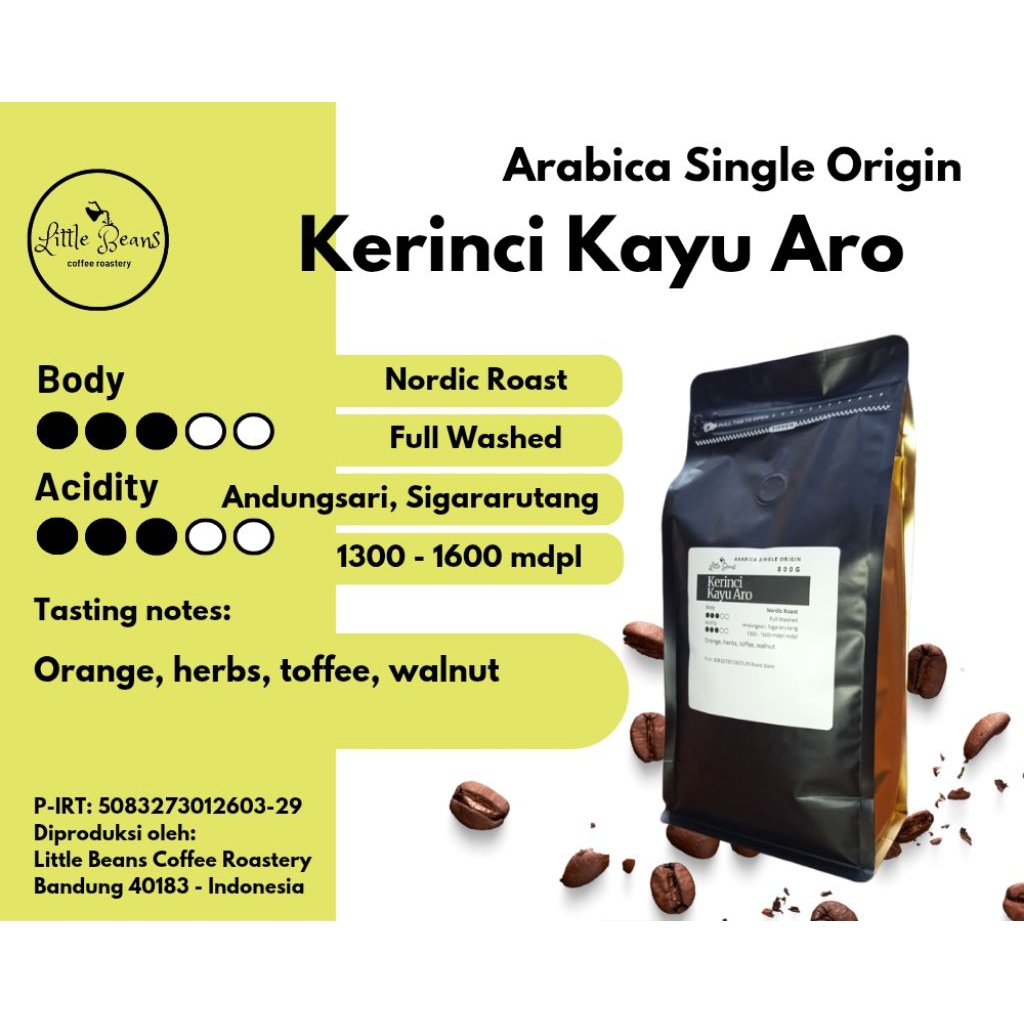 

Kopi Arabica/Arabika Kerinci Kayu Aro 800gr/400gr/200gr Biji/Bubuk