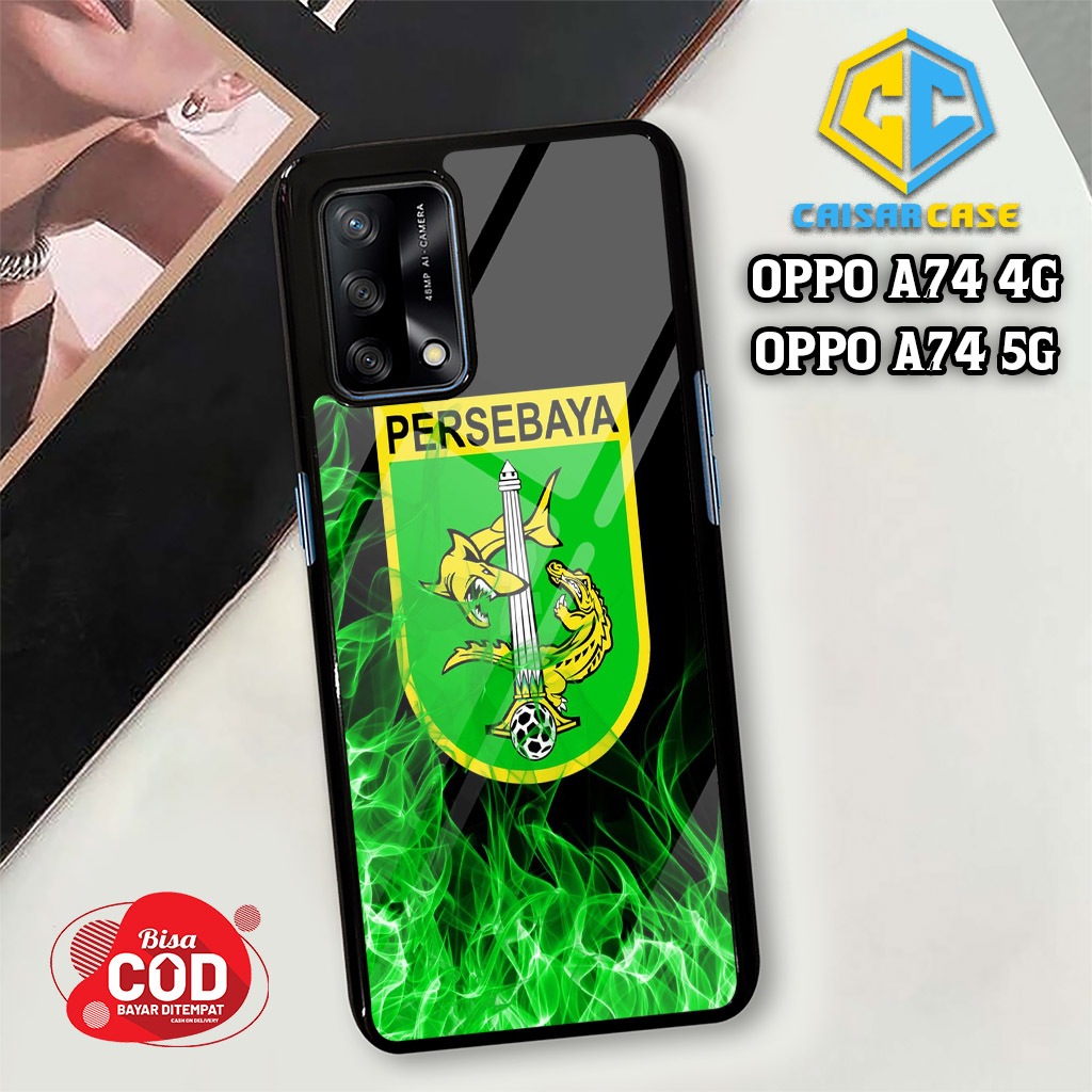 Case Glossy Oppo A74 A95 Casing Kilau Pelindung Hp Motif Pesebaya DESIGN PREMIUM
