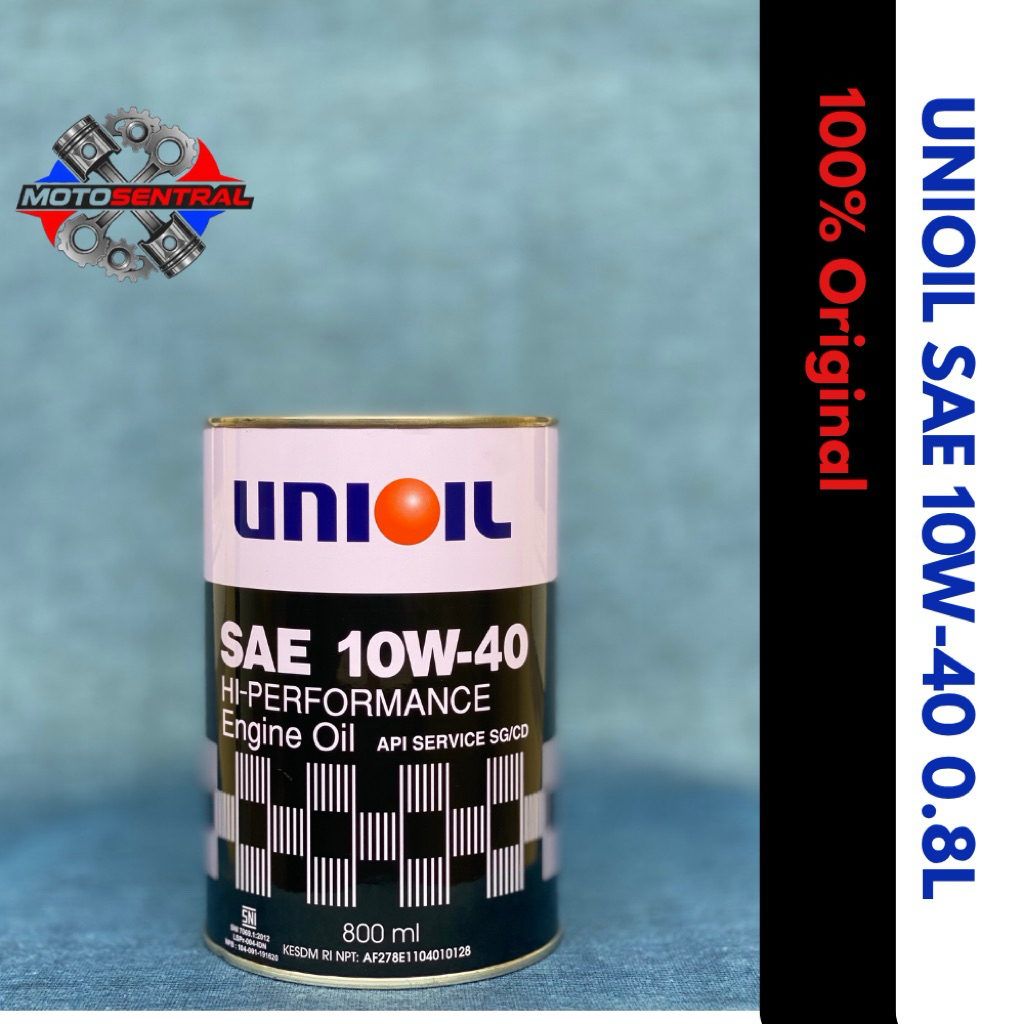 Oli Unioil SAE 10W-40 0.8L / 1L Oli Motor Union 0.8L / 1L