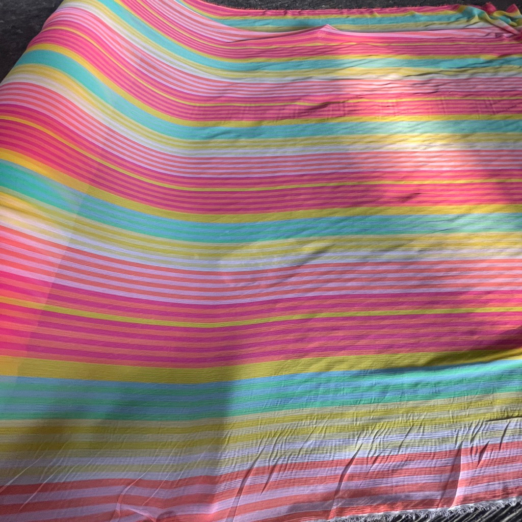 Kain Motif Rainbow - Kain Motif Salur - Kain Sifon yoryu - Kain Motif Pelangi