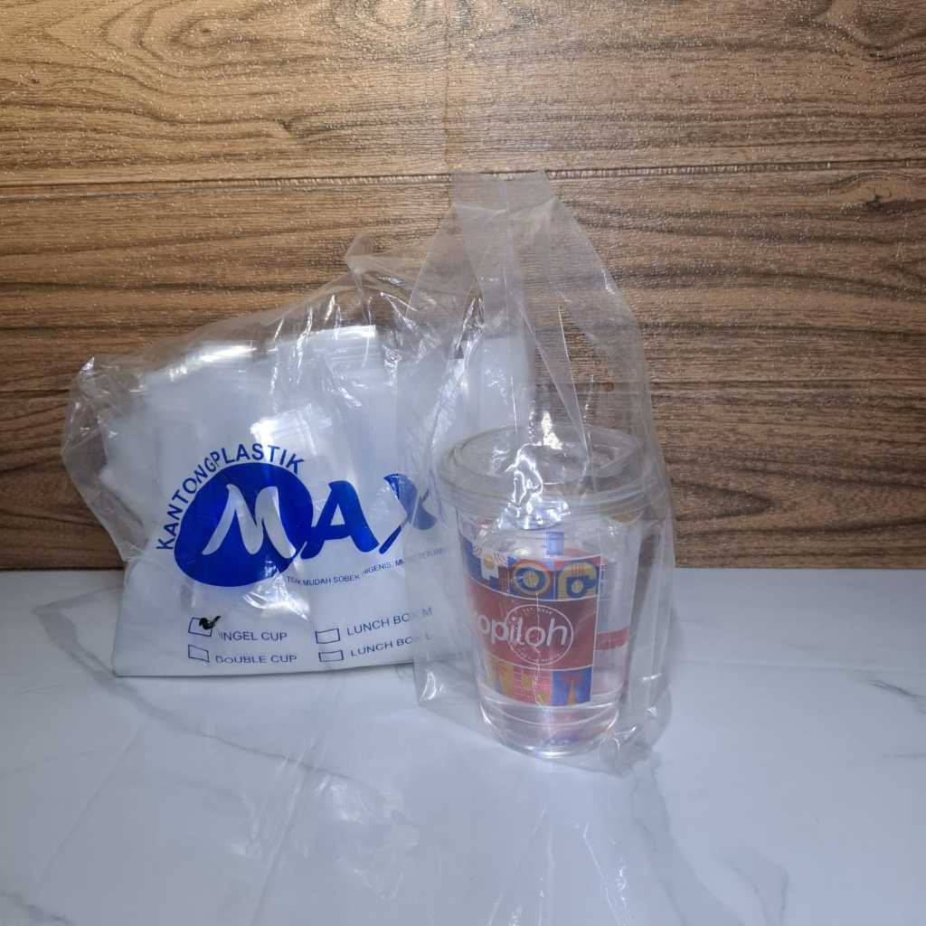 Kantong Plastik Bening 1 cup / Kantong Gelas Es Teh  Solo Juice Gelas Pop Ice Teh Poci