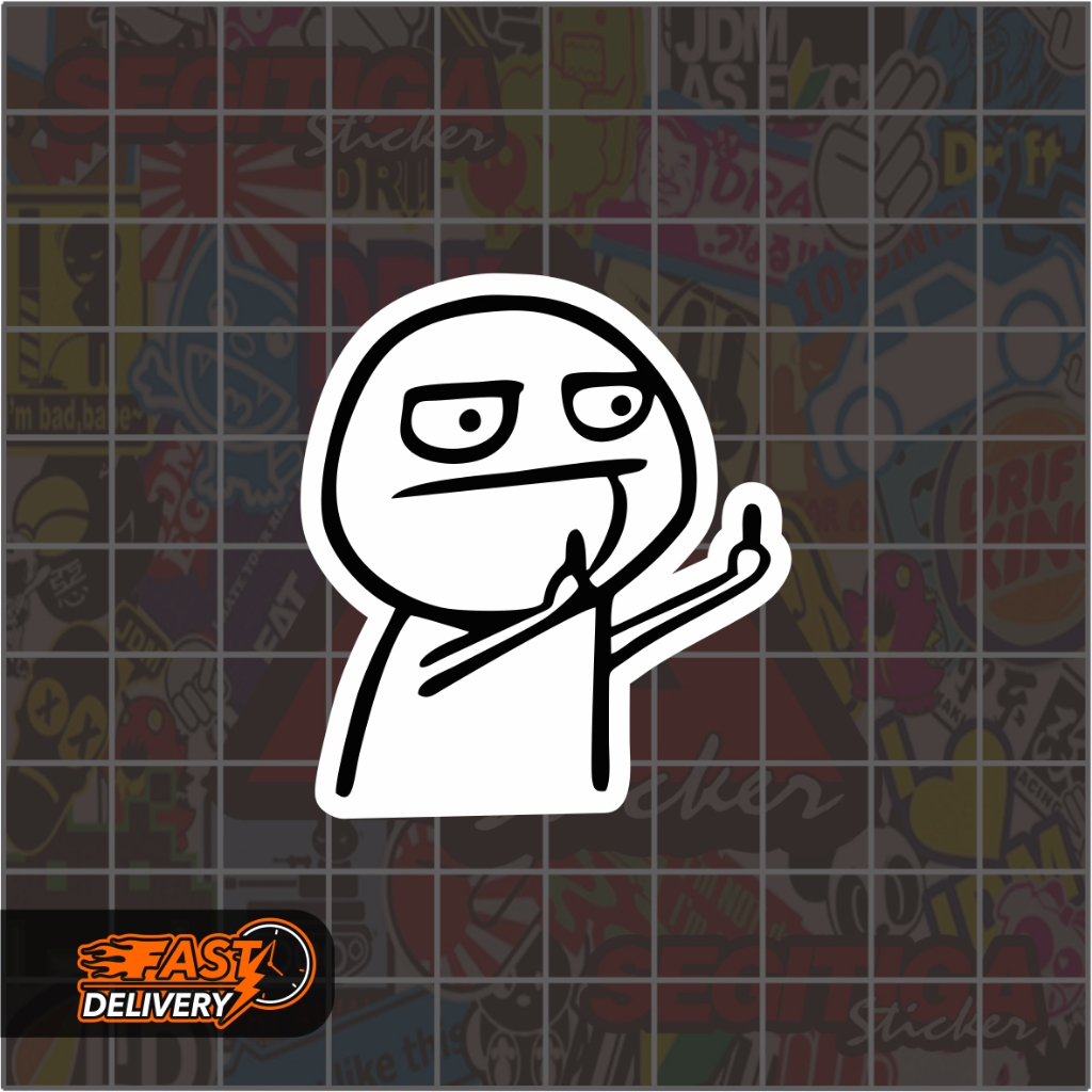 

Sticker Middle Finger Fucek Ukuran 4.5 x 5 Cm