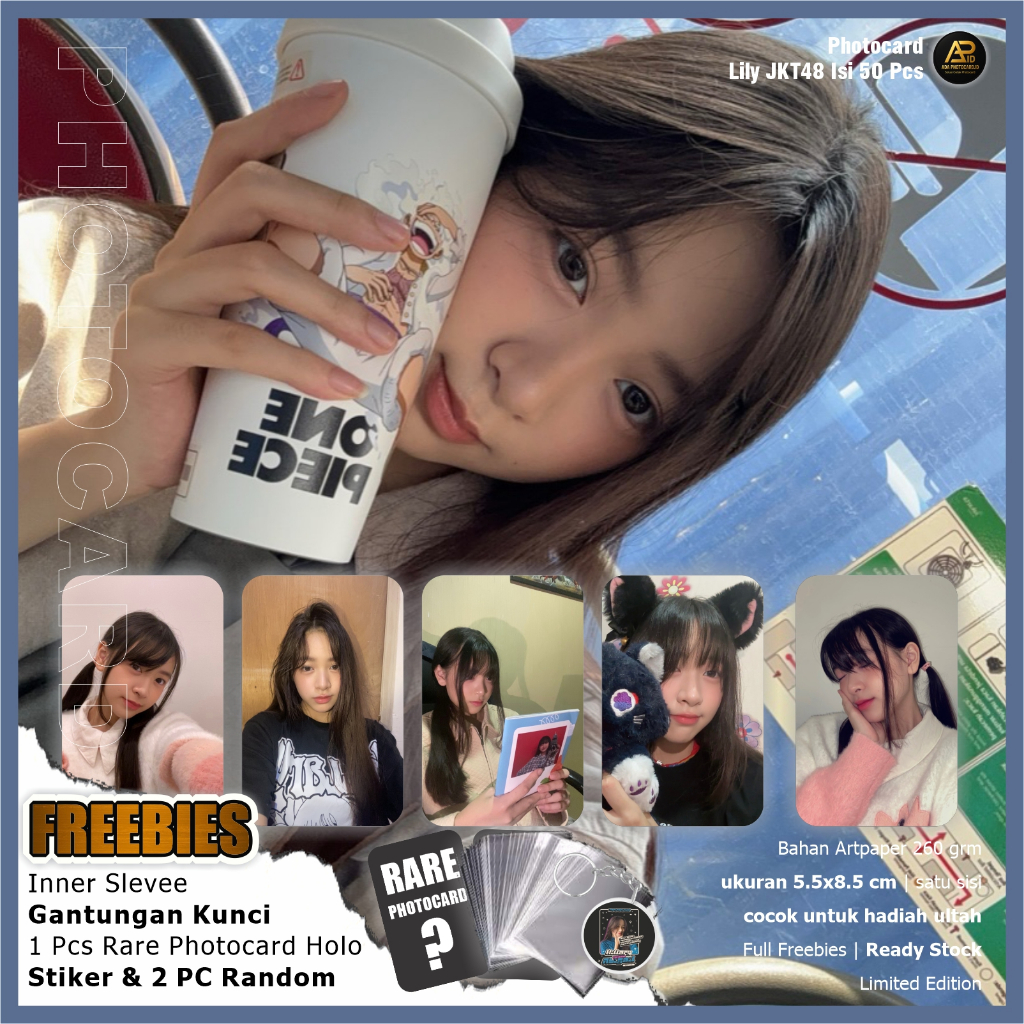 Photocard Lily JKT48 (Hillary Abigail) isi 50 Pcs  Fanmade | Bonus Ganci, Rare Card, 2 PC random, St