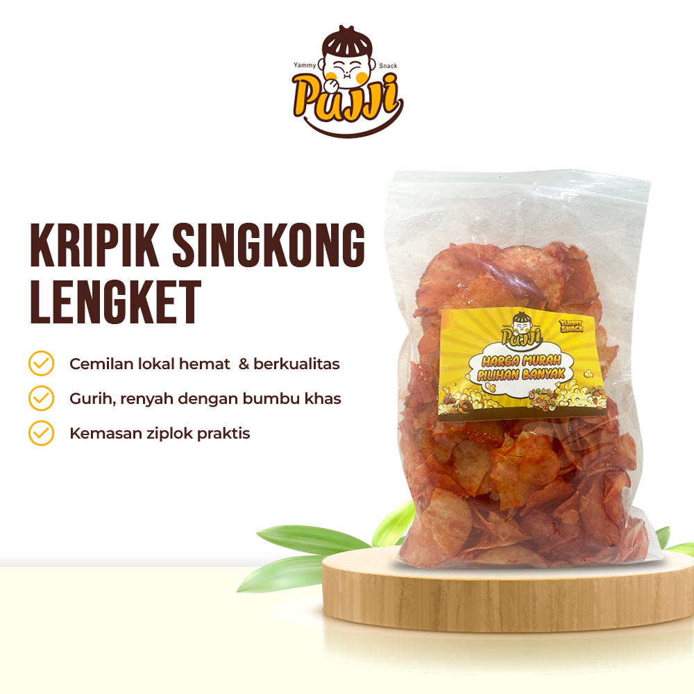 

PUJJI SNACK - Keripik Singkong Lengket / Keripik Singkong Balado / Keripik Singkong Pedas Manis