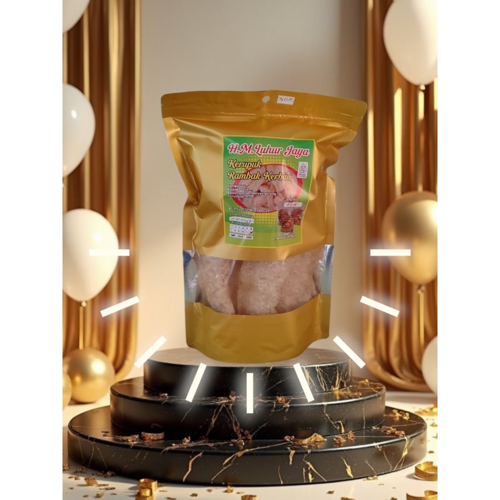 

Kerupuk rambak kulit kerbau varian St.Pouch Gold