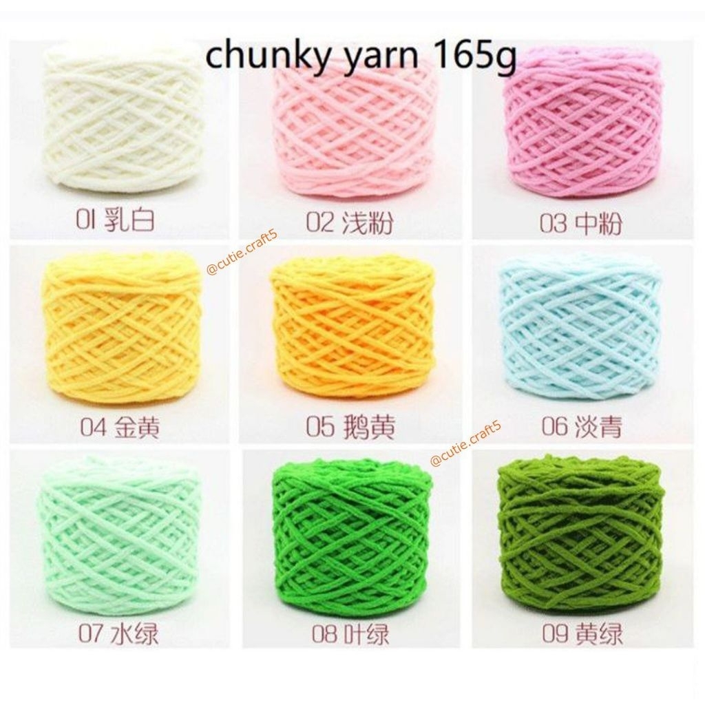 Benang Rajut Chenille Tebal Lembut untuk Boneka dan Sweater