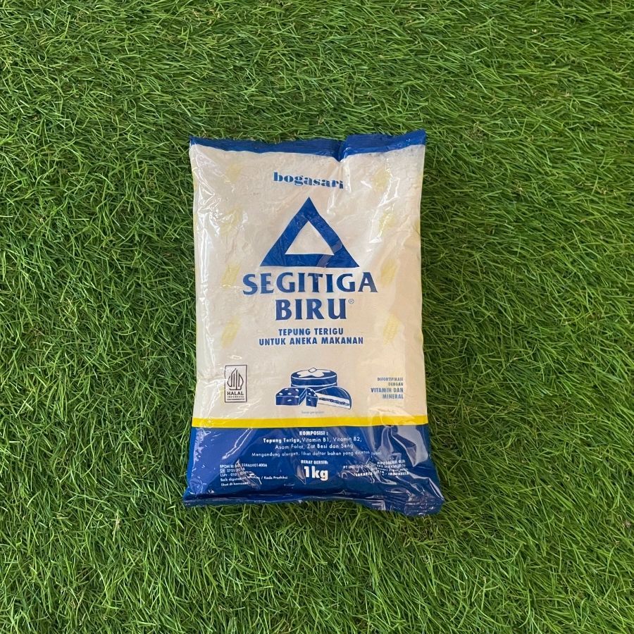 

TEPUNG TERIGU 1KG SATU DUS ISI 12pcs segitiga biru