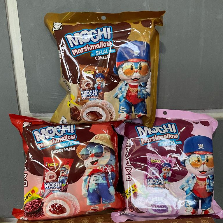 

Mochi Sidore silkys Marshmallow Lembut Aneka Rasa Coklat Taro Mangga Kacang merah 1pack Isi 8 Pc nagasaki snowcake