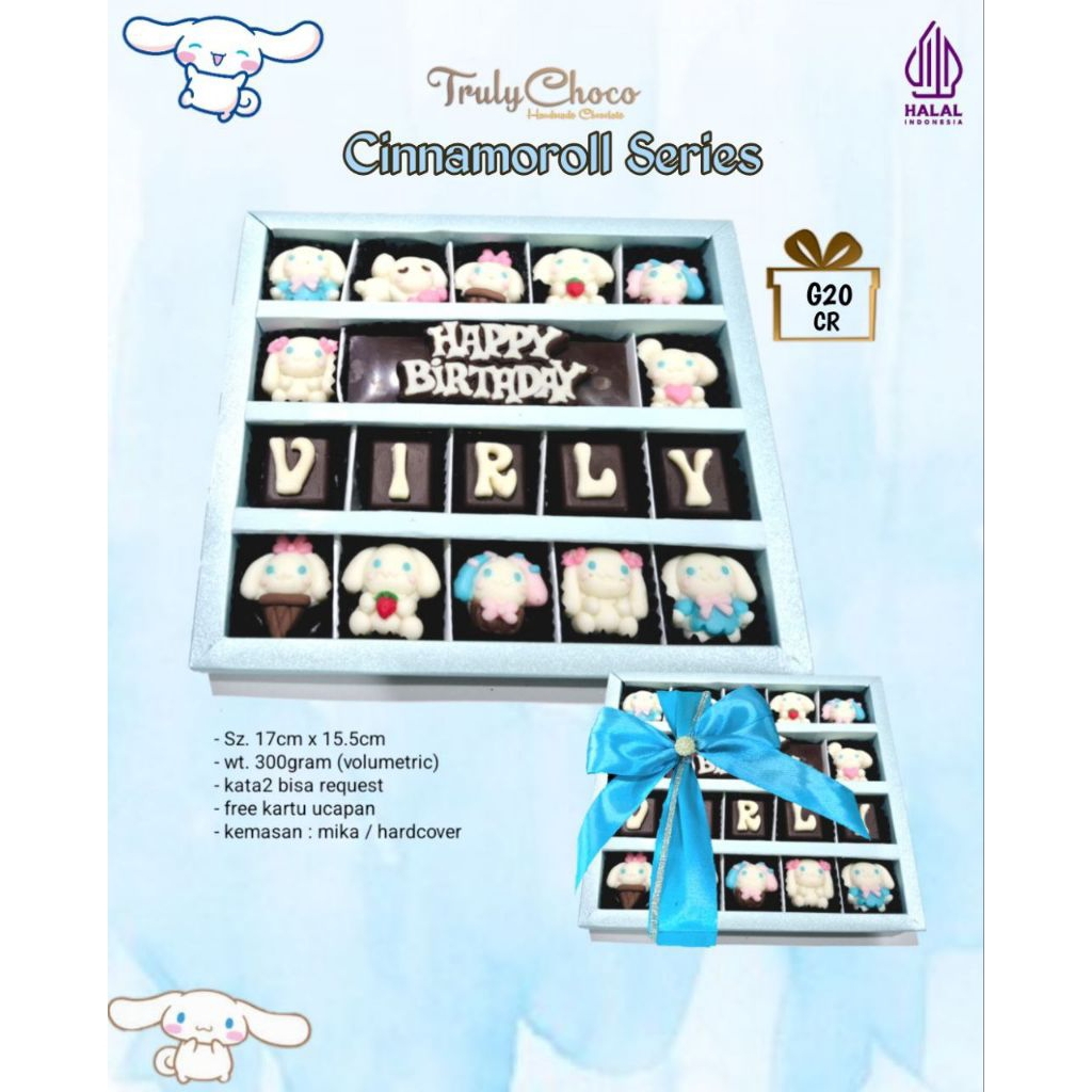 

kado coklat cinnamonroll trulychoco special