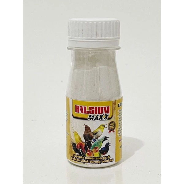 Kalsium Maxx calcium Serbuk Putih Vitamin Asupan Untuk Burung murai batu,kacer,cucak hijau,lovebird,