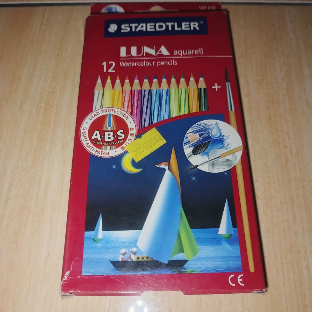 

SALE LAST STOK Pensil Warna Staedtler Luna Aquarell Watercolour Pencils isi 12 warna + Brush