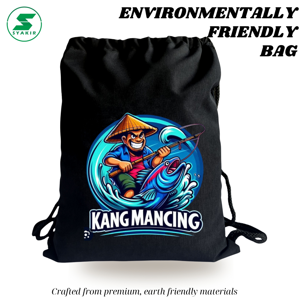 Tas Serut Kang Mancing / Tas Serut Motif Kang Mancing