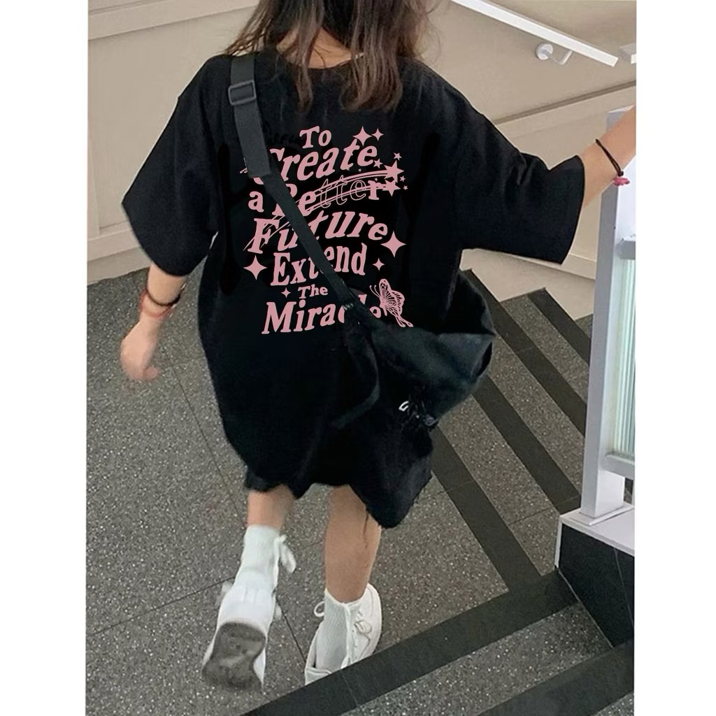 Mega Fashion - Kaos Oversize Wanita FUTURE TO CREAT Premium(KR-7)