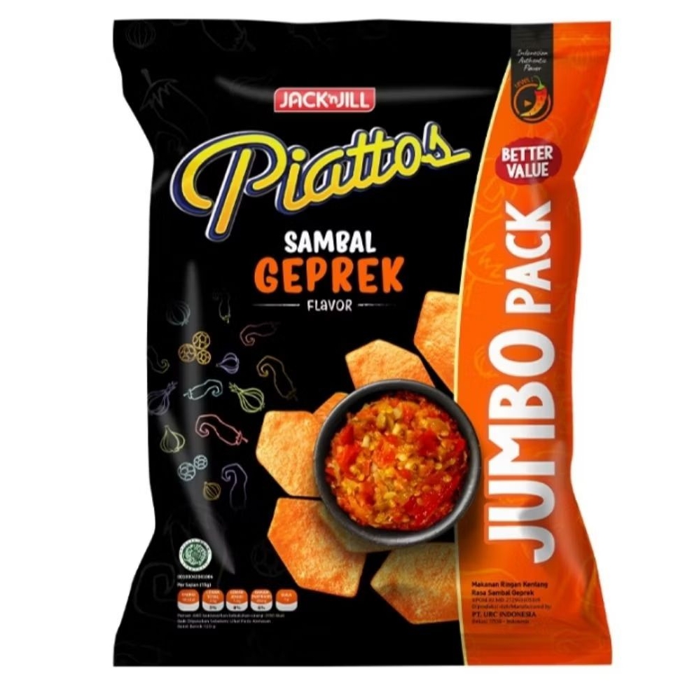 

Piattos Snack Kentang Sambal Geprek 120 g