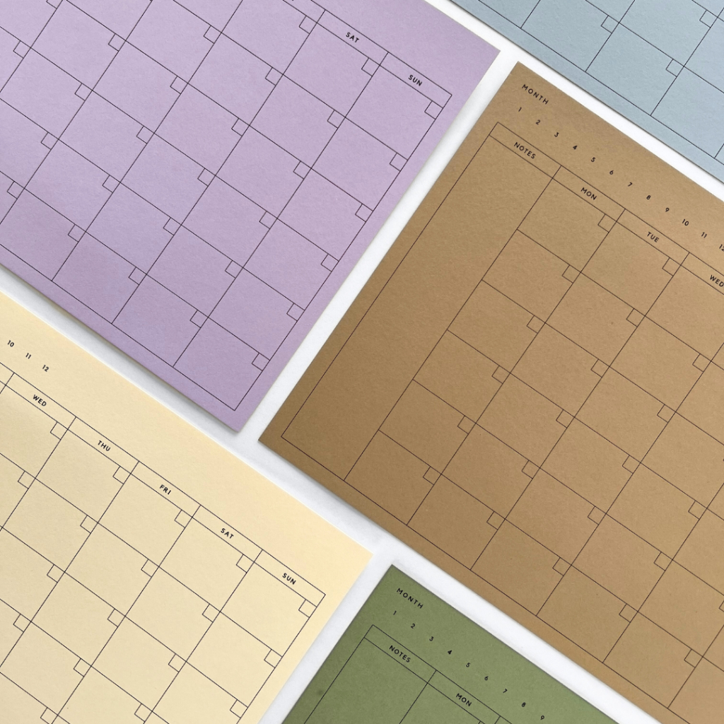 

The Nod Monthly Pad | Undated Monthly Calendar | Wall Planner | Agenda | Nod Paper Co.