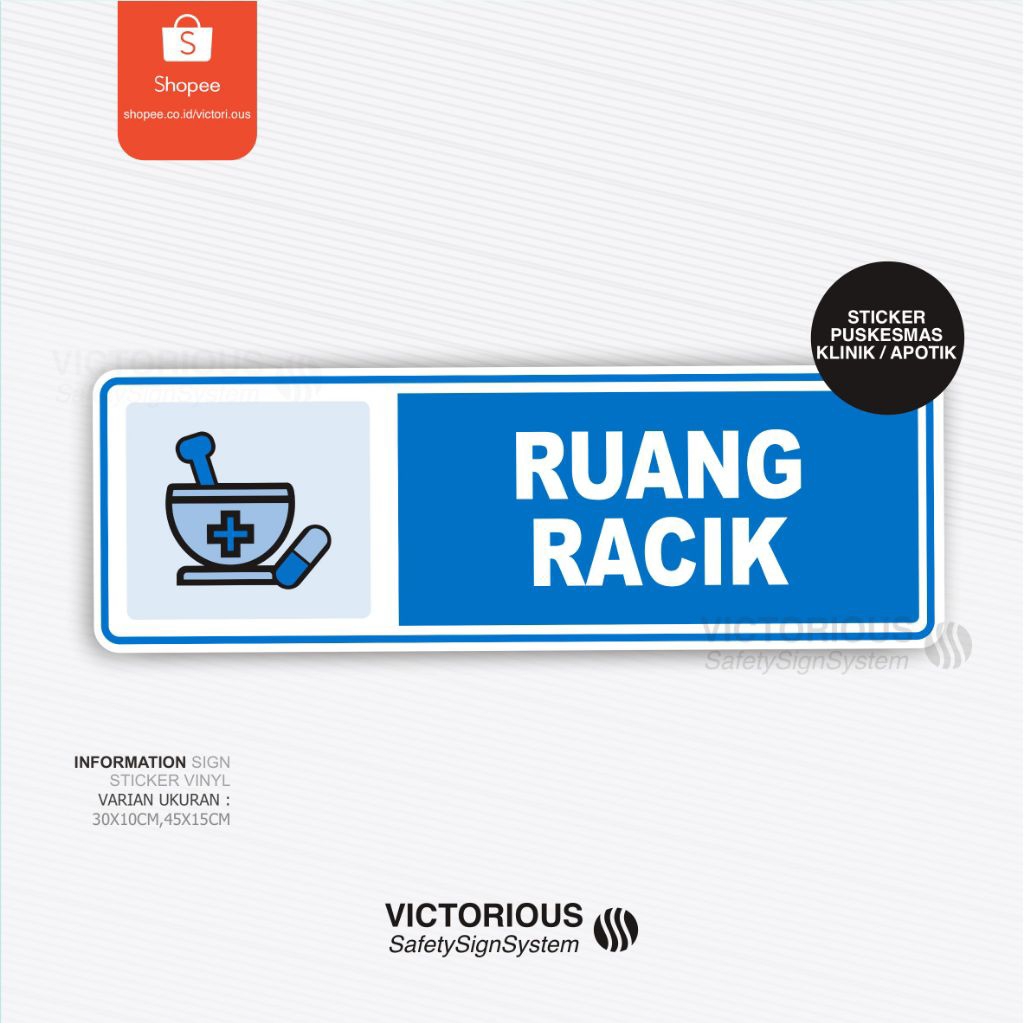 

Sticker Information Sign Ruang Racik