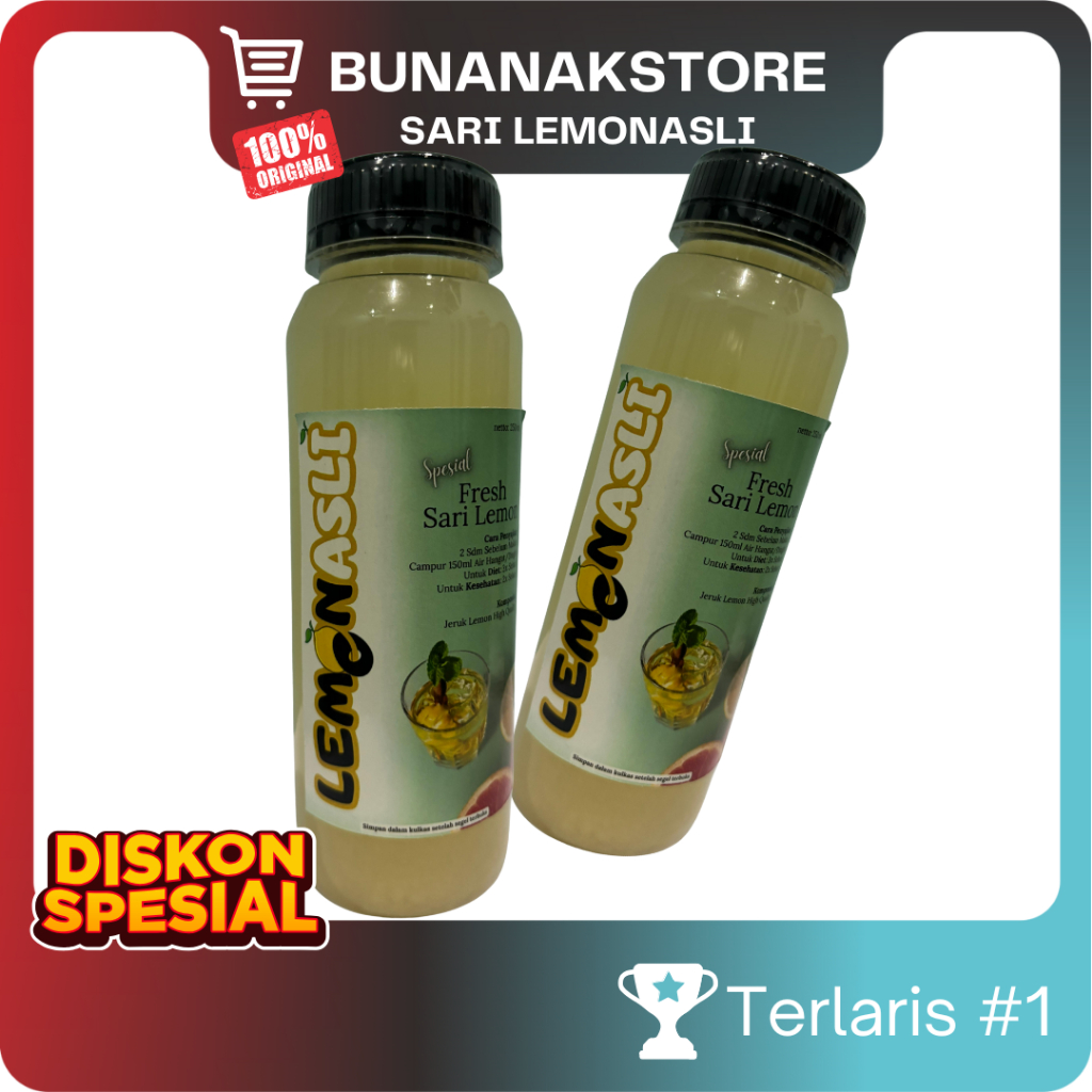 

LEMONASLI 250ml Sari lemon 100%