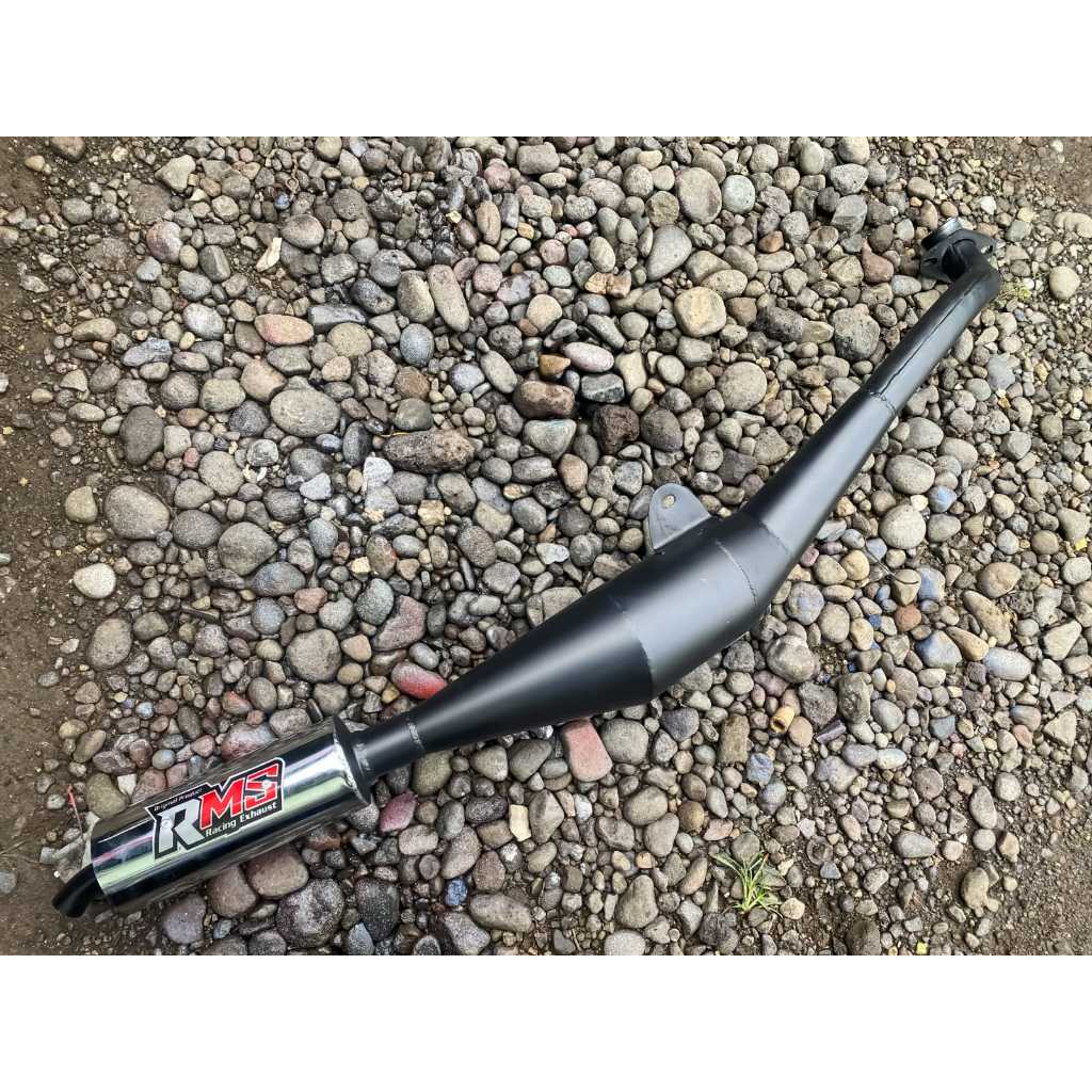 knalpot, kenalpot standar racing Yamaha Alfa suara garing fulset powder coating