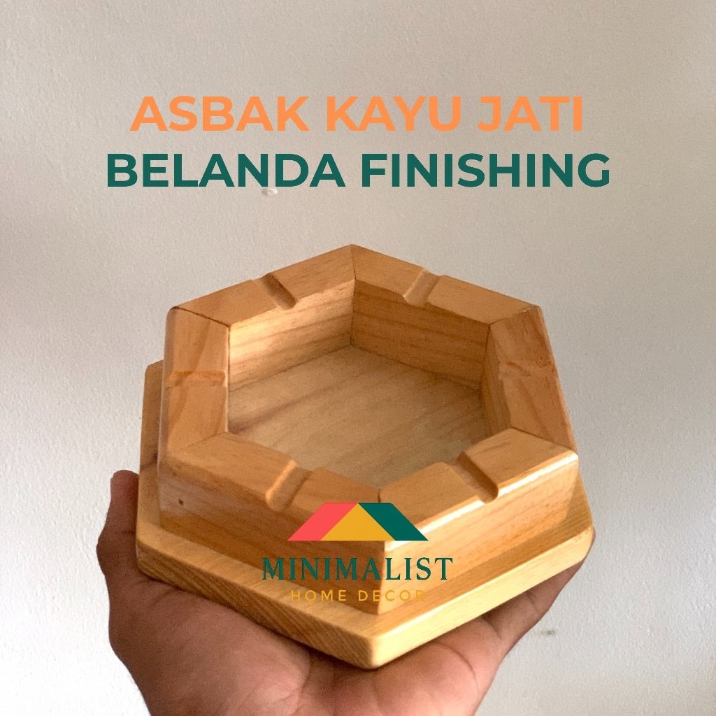Asbak kayu jati belanda asbak