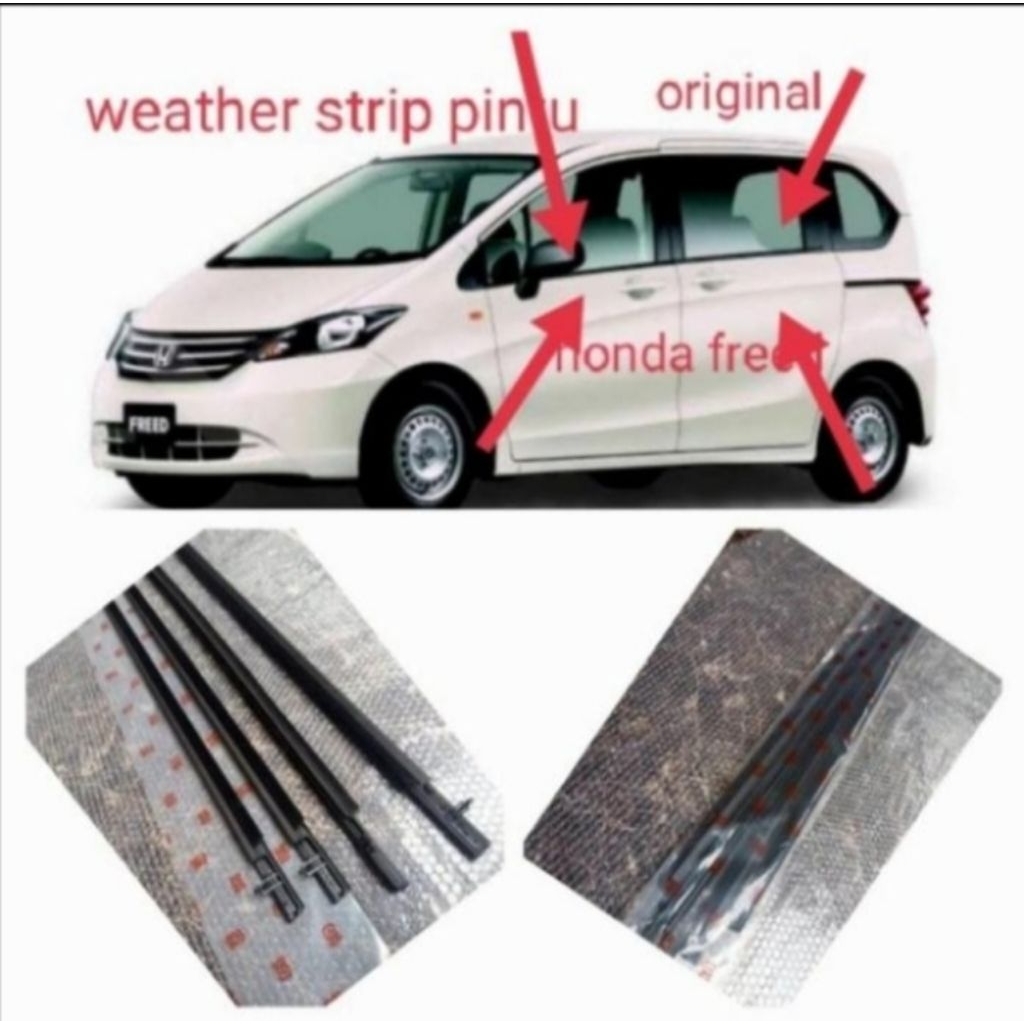 Karet pelipit kaca luar original honda freed