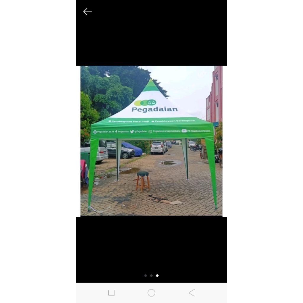 Tenda Lipat Kerucut 3x3 meter